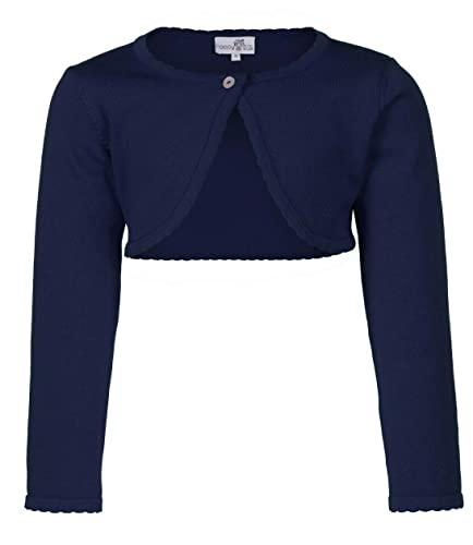 Happy Girls Mädchen Bolero Strickjacke, Größe:140, Präzise Farbe:Marine