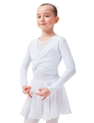 tanzmuster  Ballettjacke Mädchen Langarm - Mia - aus sehr weichem Baumwollstoff Ballett Top zum Reinschlüpfen in...