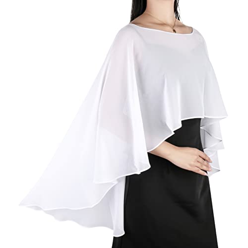 Ladiery Sheer Chiffon Capes Weiche Capelets für Frauen, leichte Tücher und Wraps für Abendpartykleider