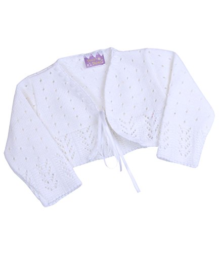 BabyPrem Babykleidung Bolero Jäckchen Pullover 62 / 68cm Weiss