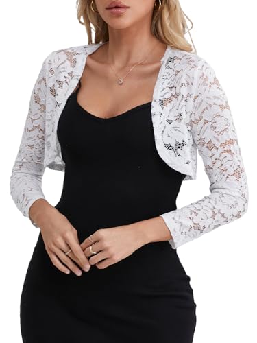 fuinloth Bolero Jacke Damen Festlich Jäckchen für Abendkleid Kurze Festlich Schulterjacke Elegant Hochzeit...
